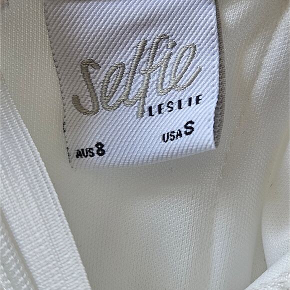 Selfie Leslie Avila Pintuck Pleat Bust Strapless Dress White‎ Size Small - Picture 4 of 16